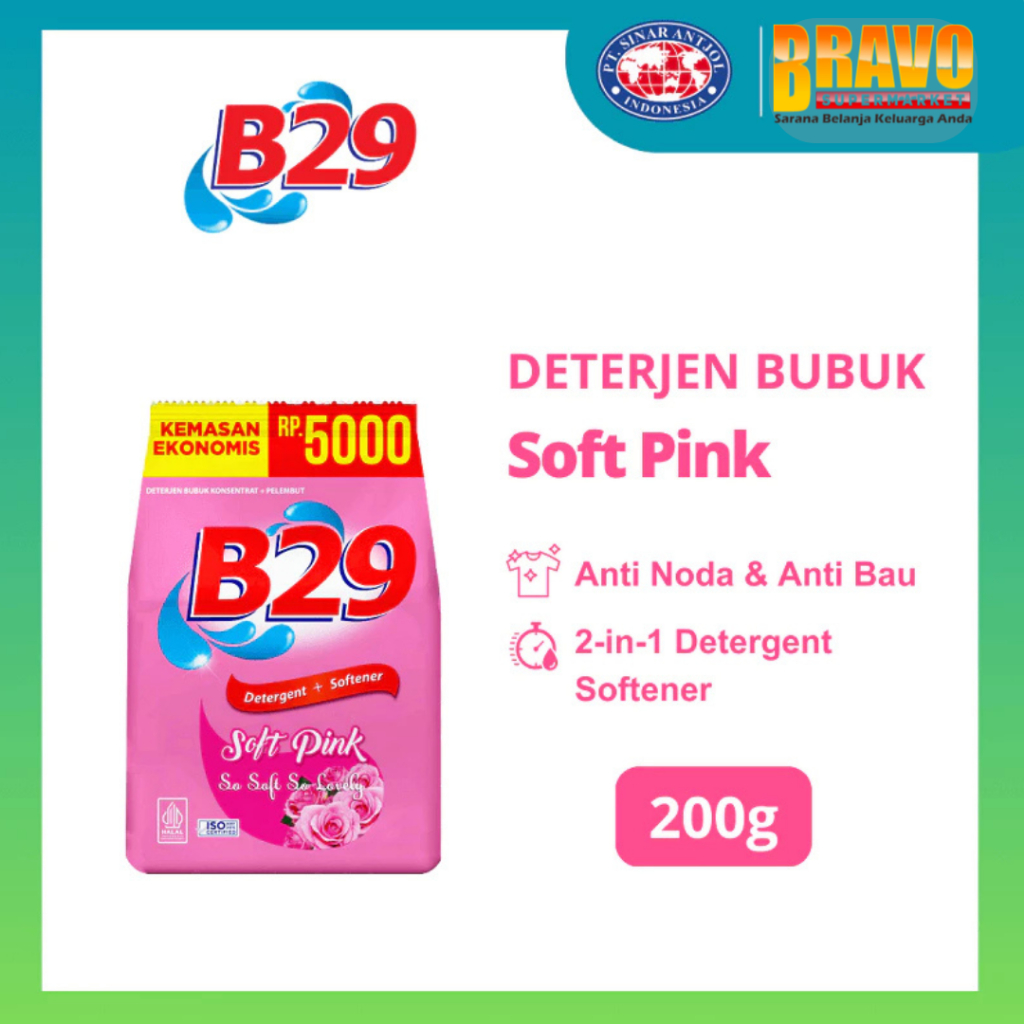 Bravo Bojonegoro - 5000 B29 Detergent 200GR - Sabun Cuci Pakaian Deterjen Bubuk