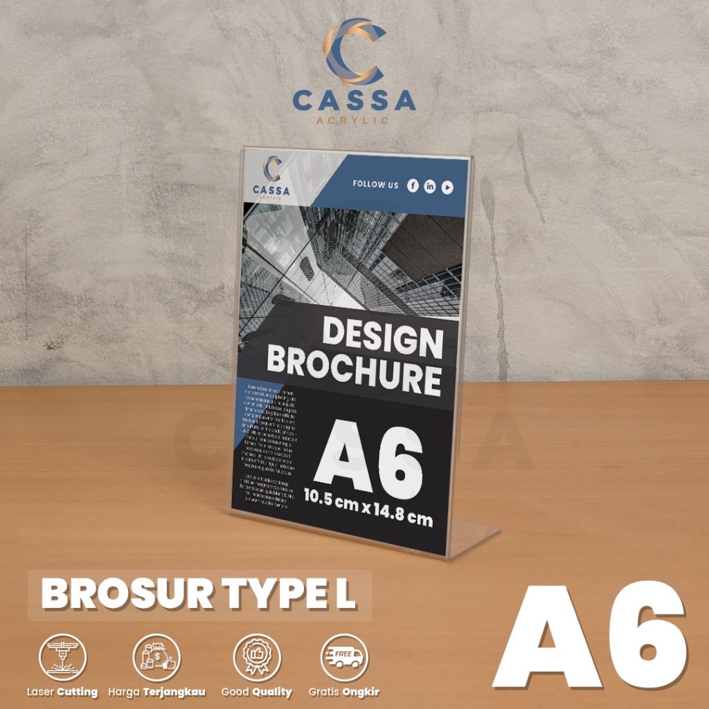 

Tempat Brosur A6 Potrait 2mm 1 Sisi / Tent Holder / Akrilik Display / Tent Card