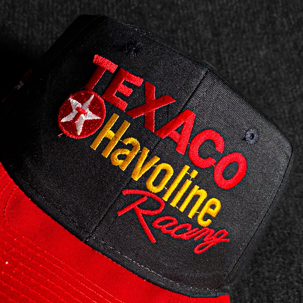 VINTAGE HAT NASCAR - 90’s TEXACO HAVOLINE ERNIE IRVAN *BLOCKHEAD