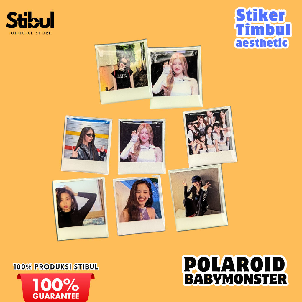 

Stiker Timbul Resin Polaroid Babymonster untuk case hp, laptop, buku, dinding, dan masih banyak lagi