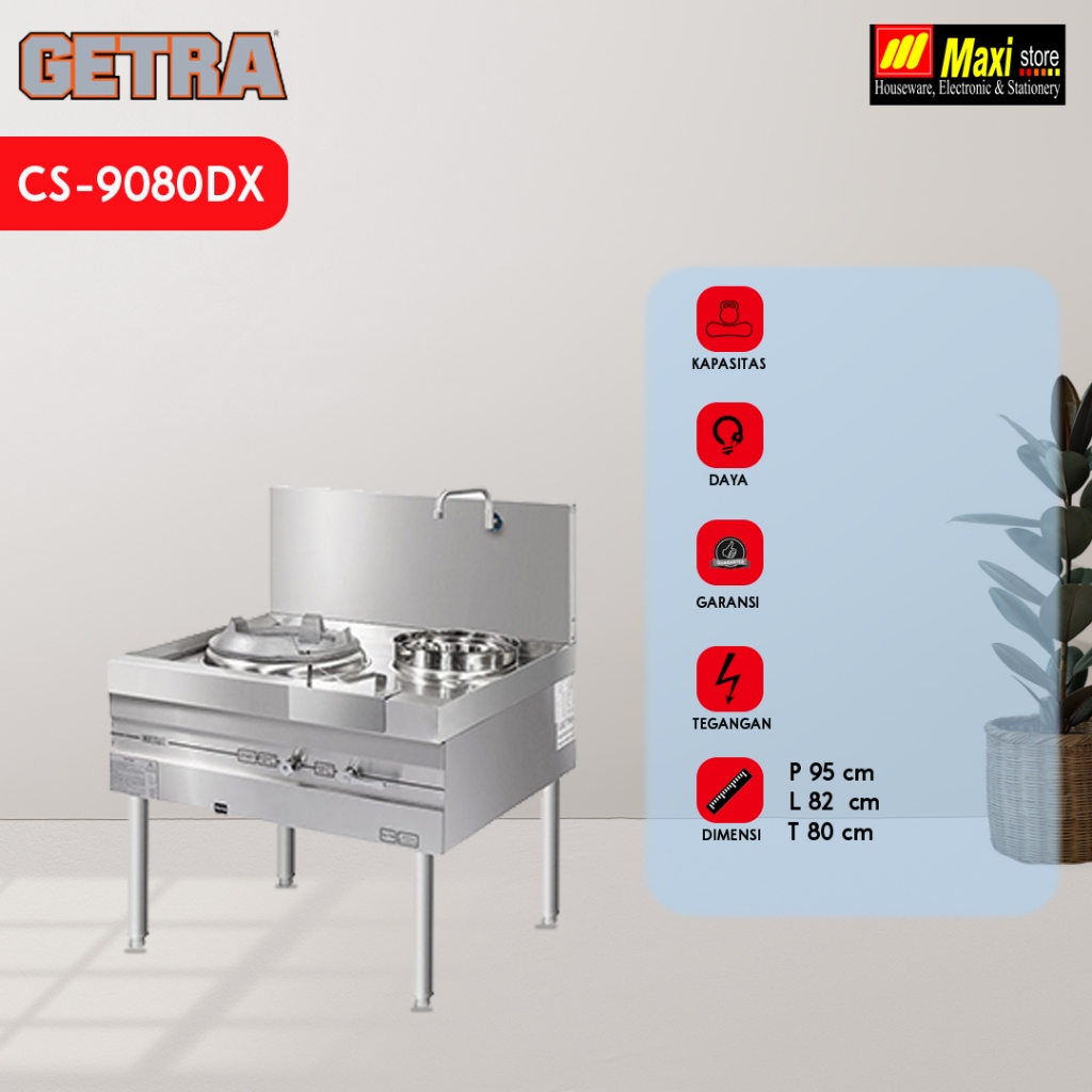 GETRA Gas Kwali Range CS-1480DX -Garansi Resmi