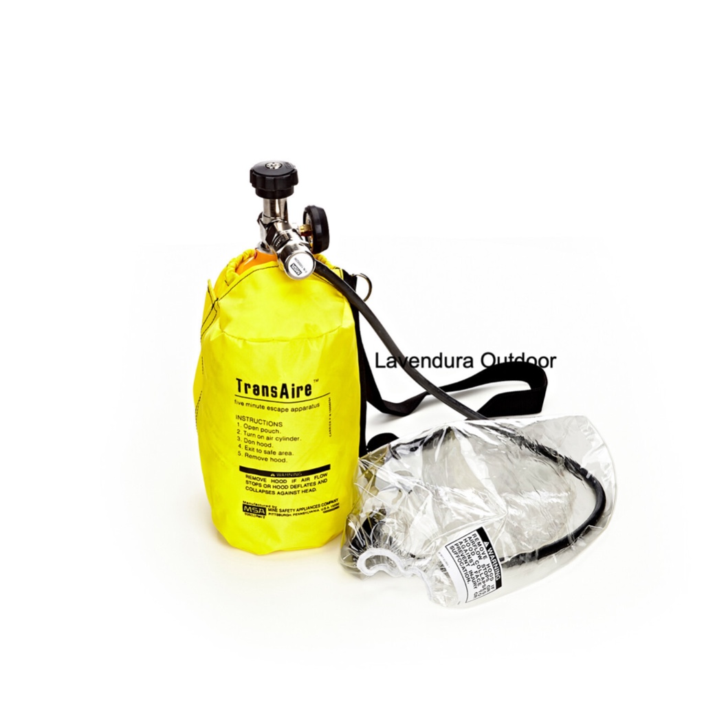 MSA Escape Complete Kit SCBA TransAire Escape Respirator Personnel Escape Dangerous Atmospheres Tabu