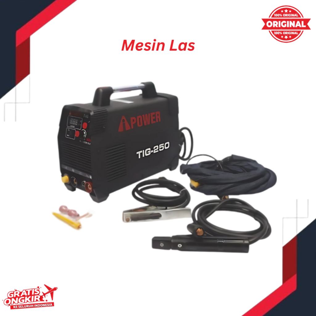 TIG WELDER / MESIN LAS TIG / AIPOWER TIG-250 / Mesin Trafo Las DC Inverter