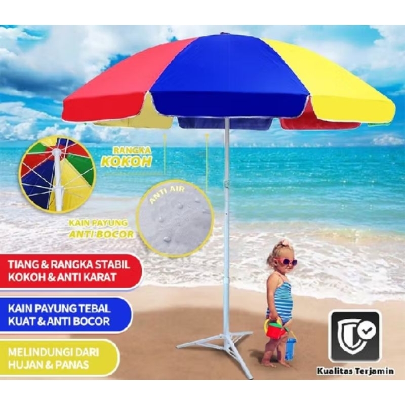 Payung Pantai / Payung Pedagang kali lima & Tripod Besi Payung Pantai