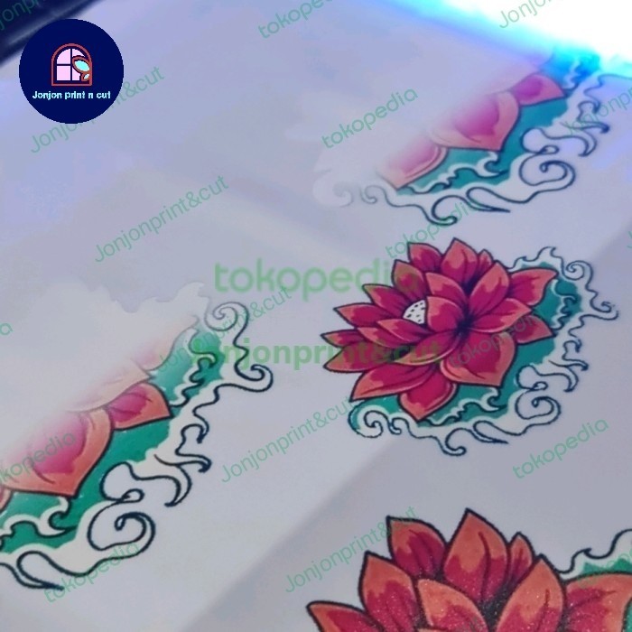 

print UV Sticker Vinil roll transparan Ultraclear white color+ cutting