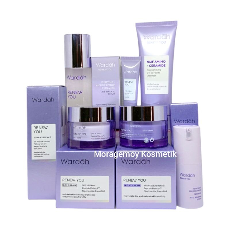 Wardah Renew You Skincare/Paket Besar Lengkap/6 in 1/4 in 1/3 in 1 Perawatan Kulit