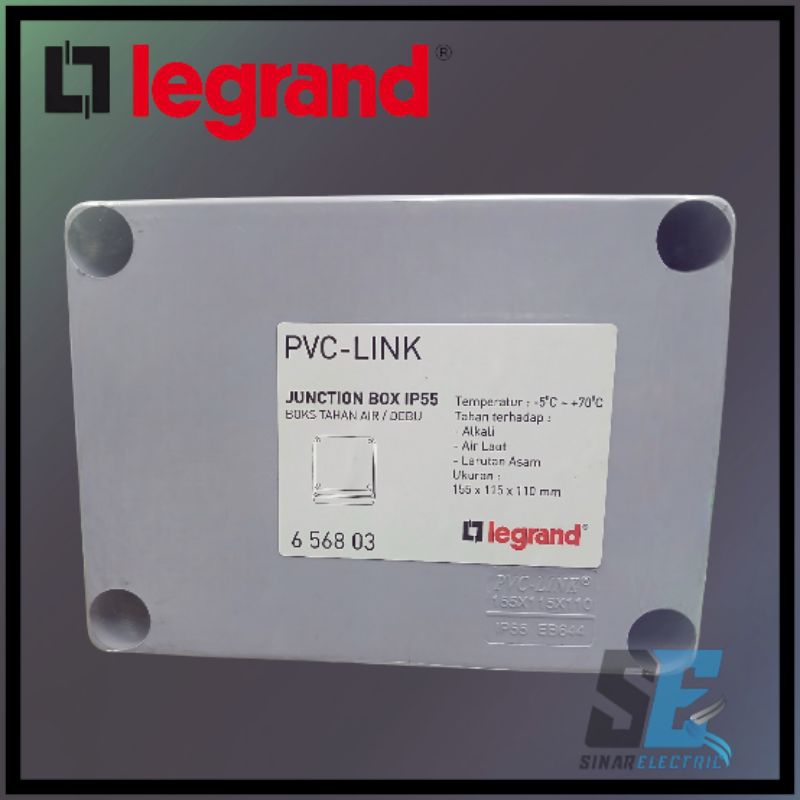 Junction Box Legrand 155x115x110 IP55 merk Legrand