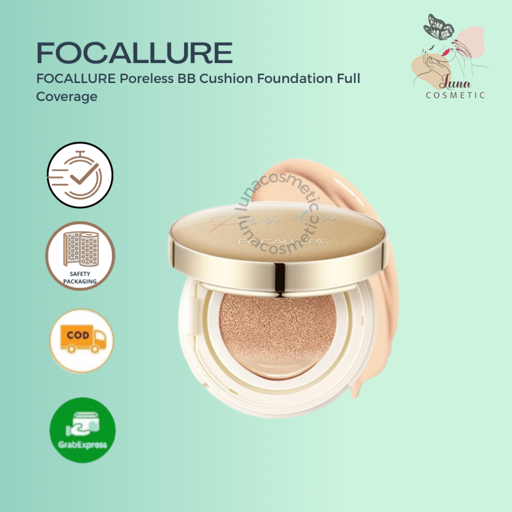 FOCALLURE Poreless BB Cushion Foundation Full Coverage