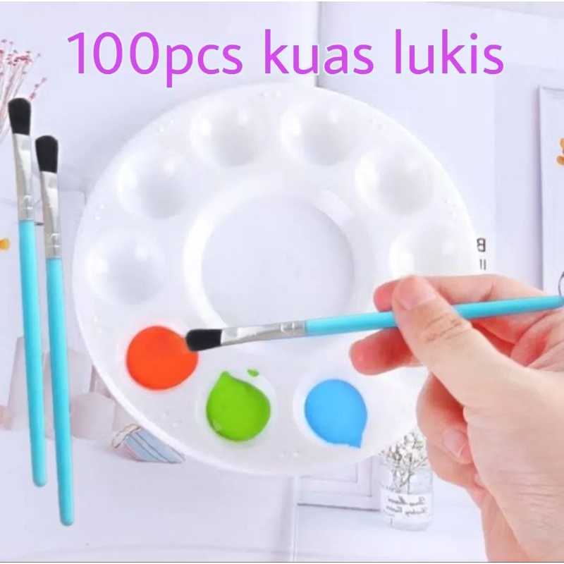 

100pcs Kuas Koas Lukis Serbaguna Grosir
