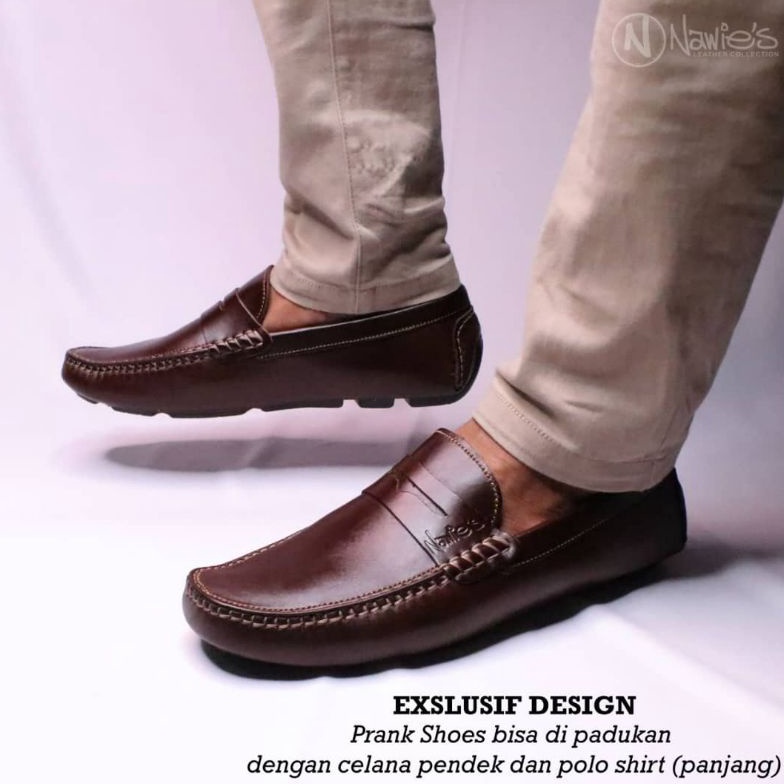 KODE S3F Sepatu Pria Slip On Casual Kulit Sapi Asli 1 Sepatu Nawies
