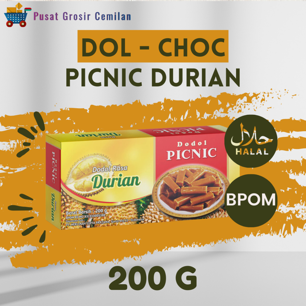 

Dodol Garut Picnic Durian 200g Durian Oleh Oleh Garut