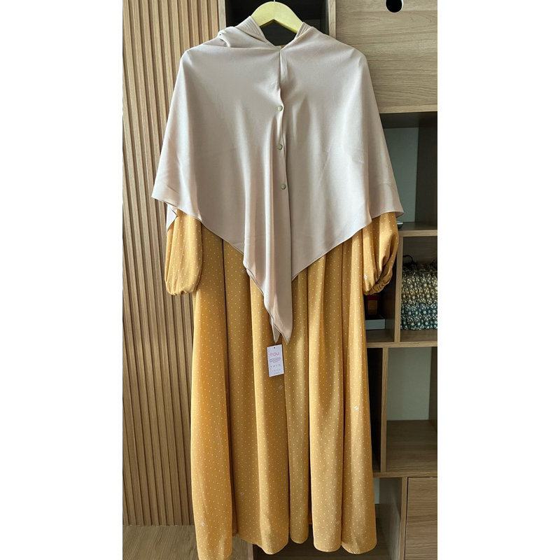 Zafeetri Polka Mix Khimar Sofia Nude