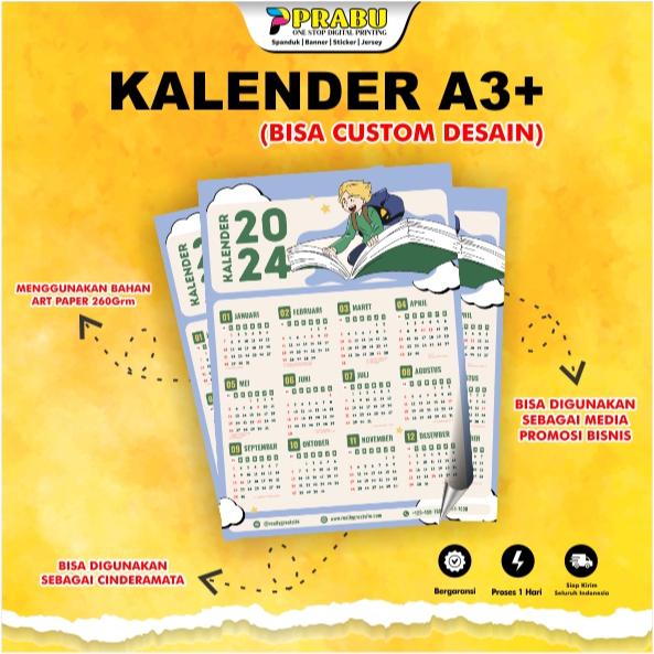 

Jual Kalender 2025 Custome Foto Murah | Finishing klep 1 lembar isi 12 bulan