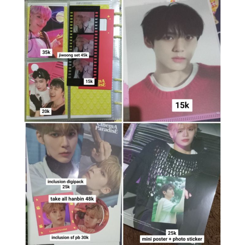 PC PHOTOCARD ZEROBASEONE ZB1 ZHANGHAO RICKY HANBIN GYUVIN TAERAE YUJIN CINEMA PARADISE INCLUSION