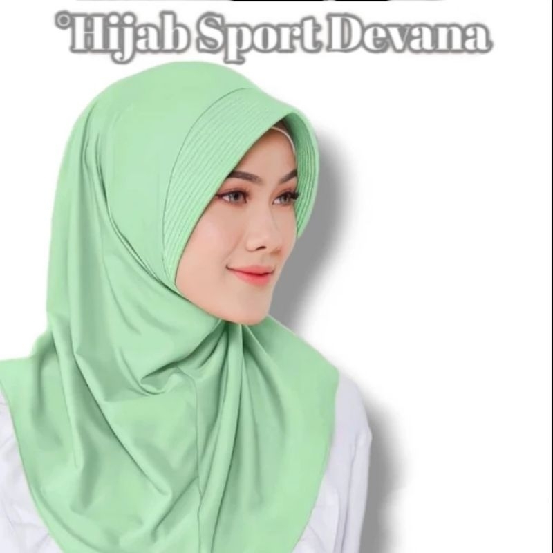 Hijab Instan Sport Devana Jersey|| Hijab Bergo Olahraga || Pet Antem Hamidah