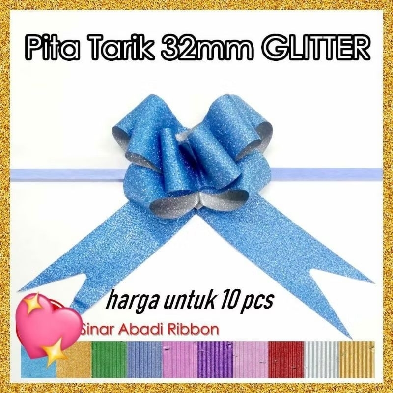 

Pita Tarik 32mm Glitter Serat Besar Hiasan Parcel Souvenir Pull Flower