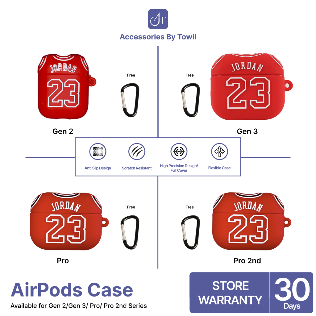 Airpods Case Untuk Airpods 1/2/3 Pro 1/2 Motif jordan 3D Gamepad Silicone Soft Case Cover