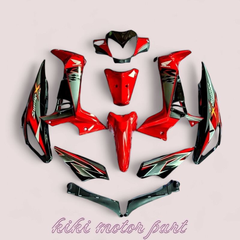 Full body halus Supra x 125 R batman Merah Dan Hitam tahun 2007 - 2012