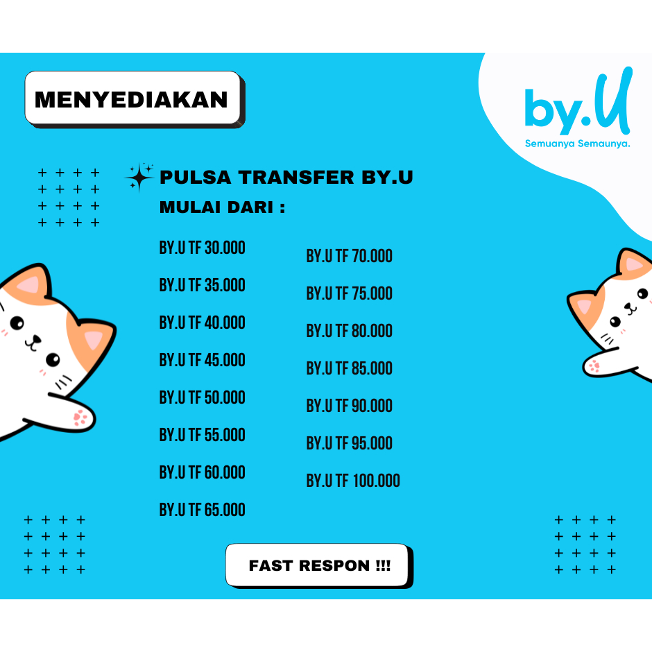 PULSA TRANSFER BY.U  MURAH 