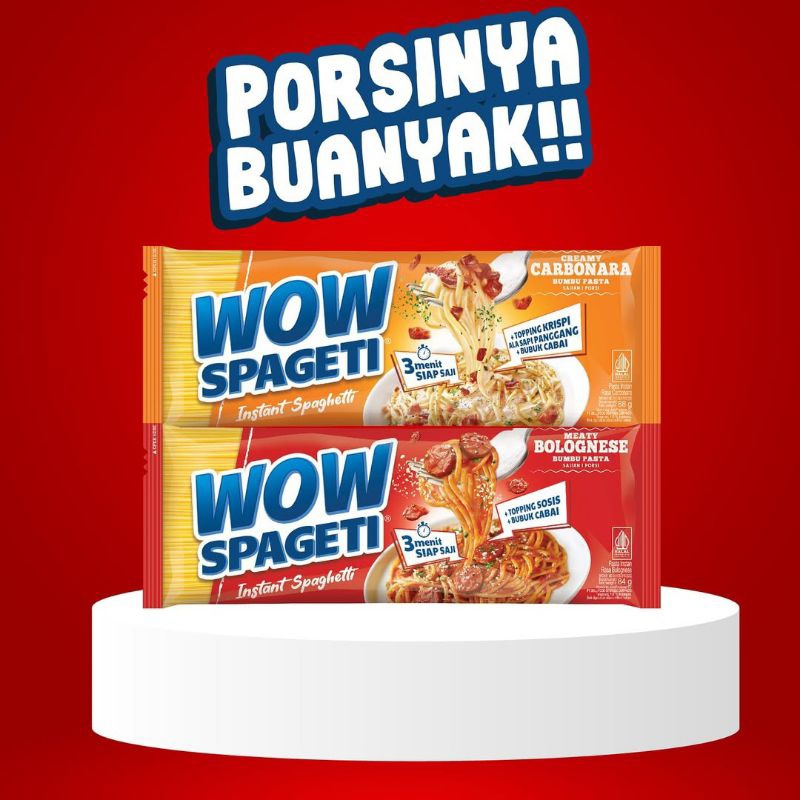 

3PCS WOW SPAGETI INSTANT SPAGHETTI MAYORA MI PASTA INSTAN RASA CARBONARA BOLOGNESE