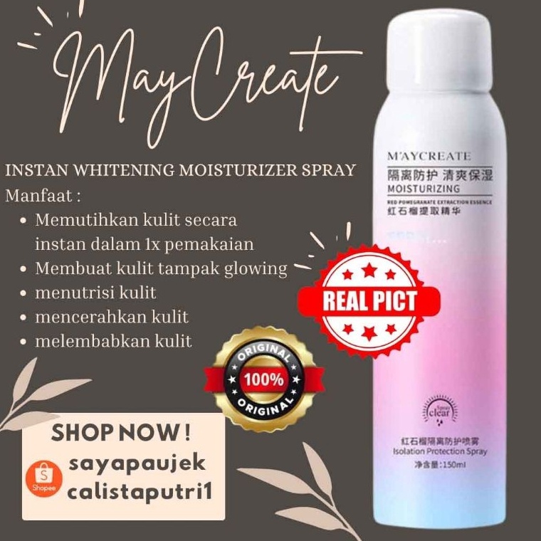 Hemat Khusus READY MAYCREATE maycreate whitening spray  mycreate spray  maycreate spray original  ma
