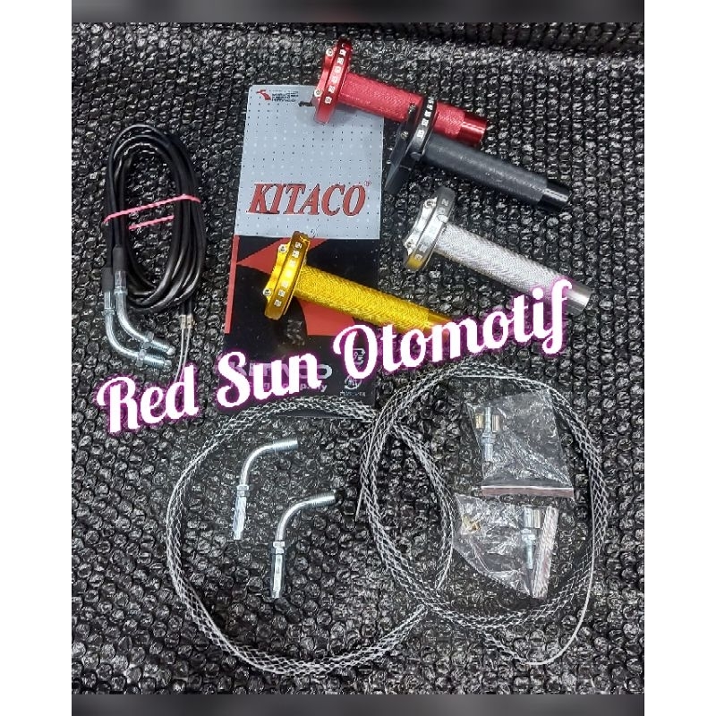 Gas Spontan Ktc kitaco 2 kabel tali carbon mode TX 02  Nmax Pcx adv Xmax Vario beat Xmax R15 tx king