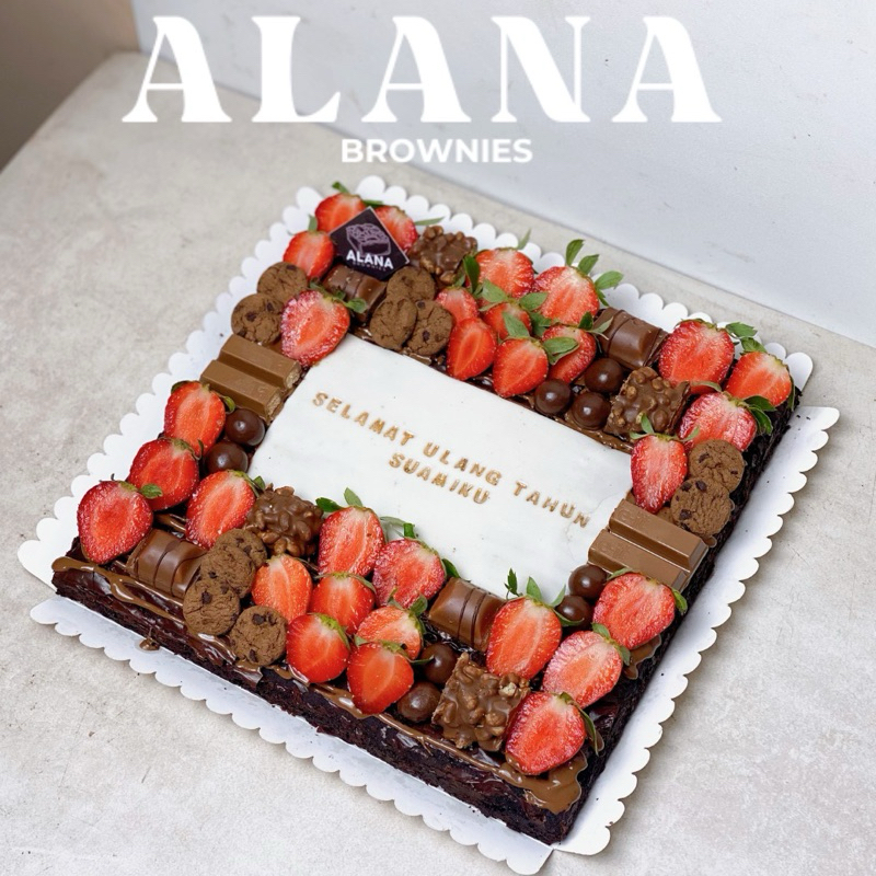 

(PO 1 HARI) Brownies Gorgeous Birthday | Alana Brownies | Hampers Brownies | Fudgy brownies