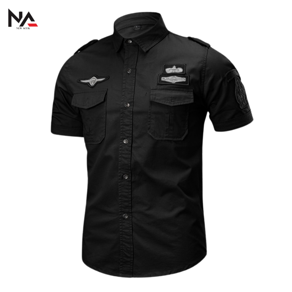 Kemeja Tactical Bordir / Kemeja Tactical Pria / Kemeja Tactical Lengan Pendek / Kemeja / Kemeja Pria