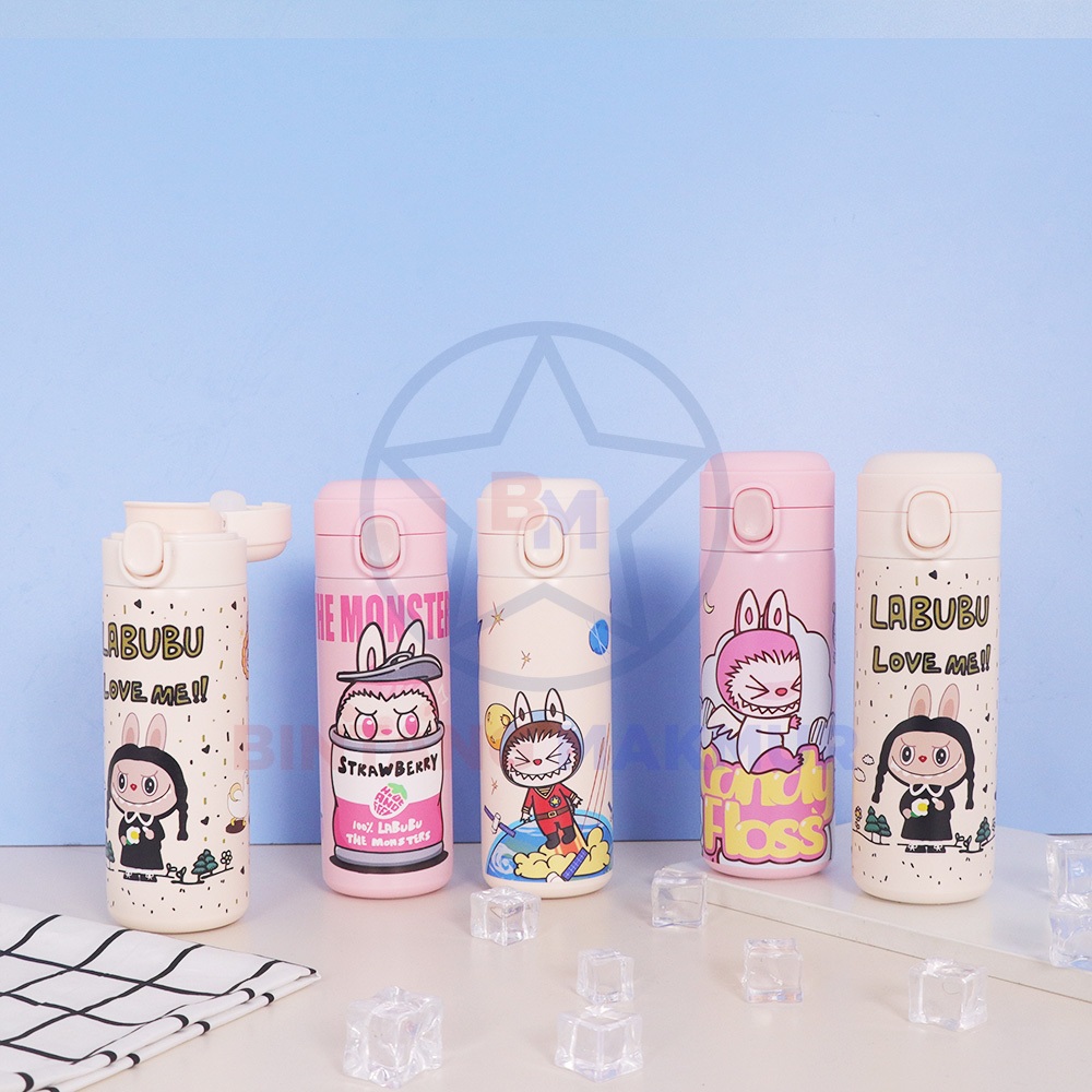 Botol Tumblr Termos Minum Karakter Labubu Labu Labu Ukuran 420ml