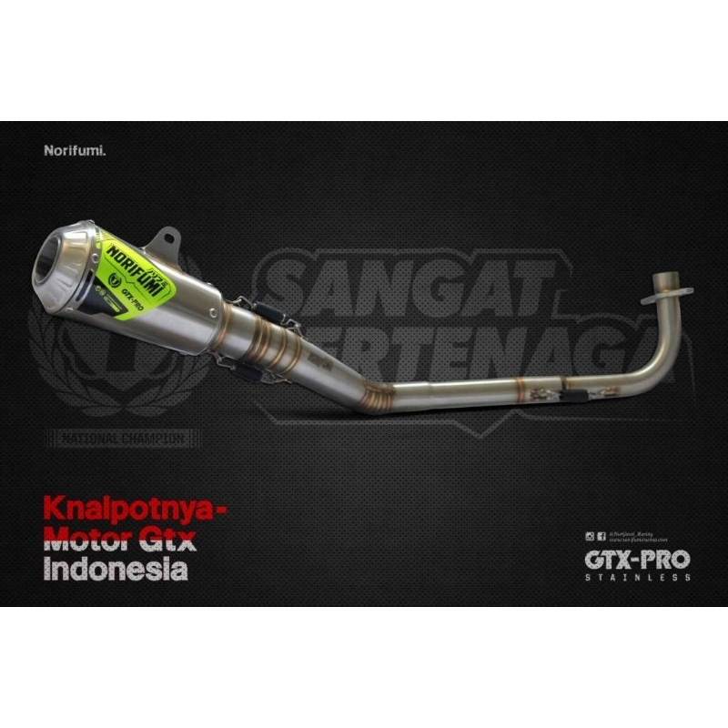 BARU Knalpot Norifumi Bebek GTX PRO BORE UP JUPITER Z Vega R Full Stainless Original
