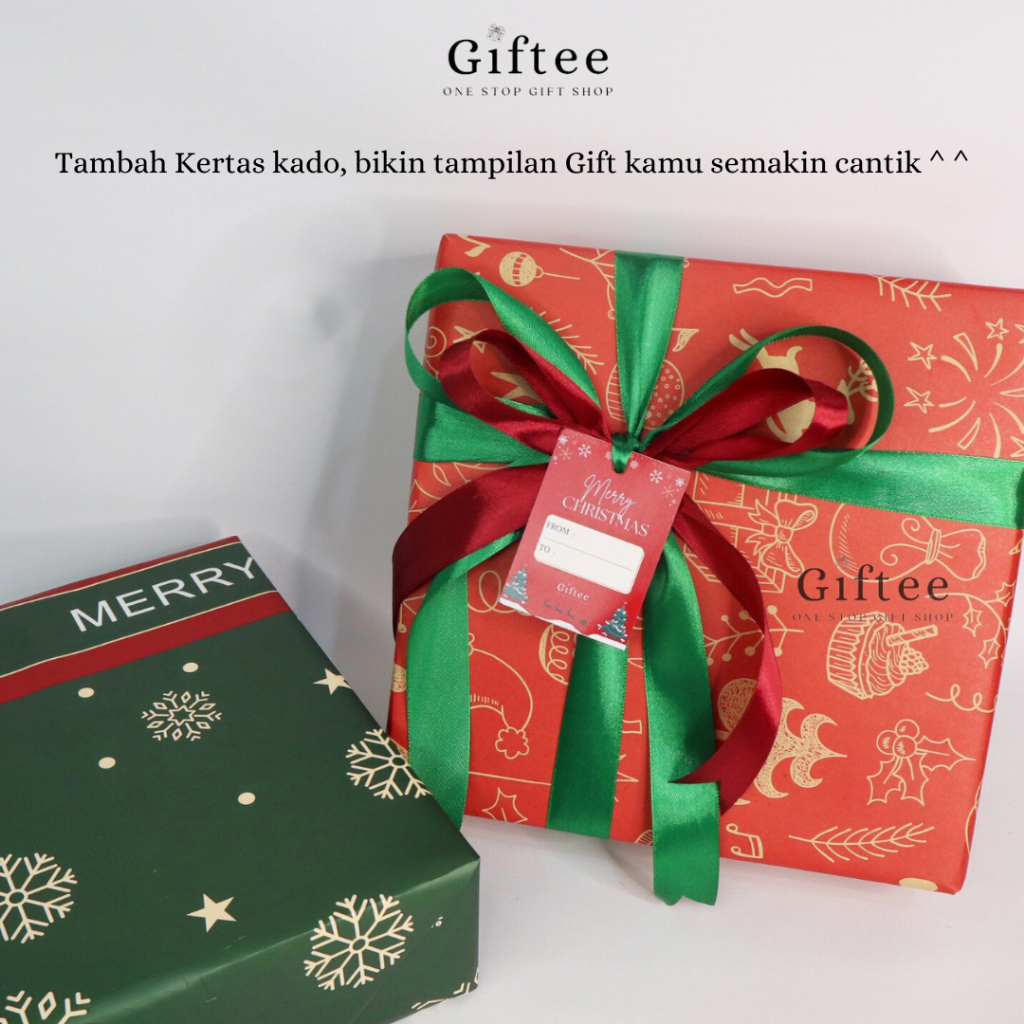 

TAMBAHAN PACKING KERTAS KADO NATAL PEMBUNGKUS KADO PELENGKAP HAMPERS CHRISTMAS BY GIFTEE ID