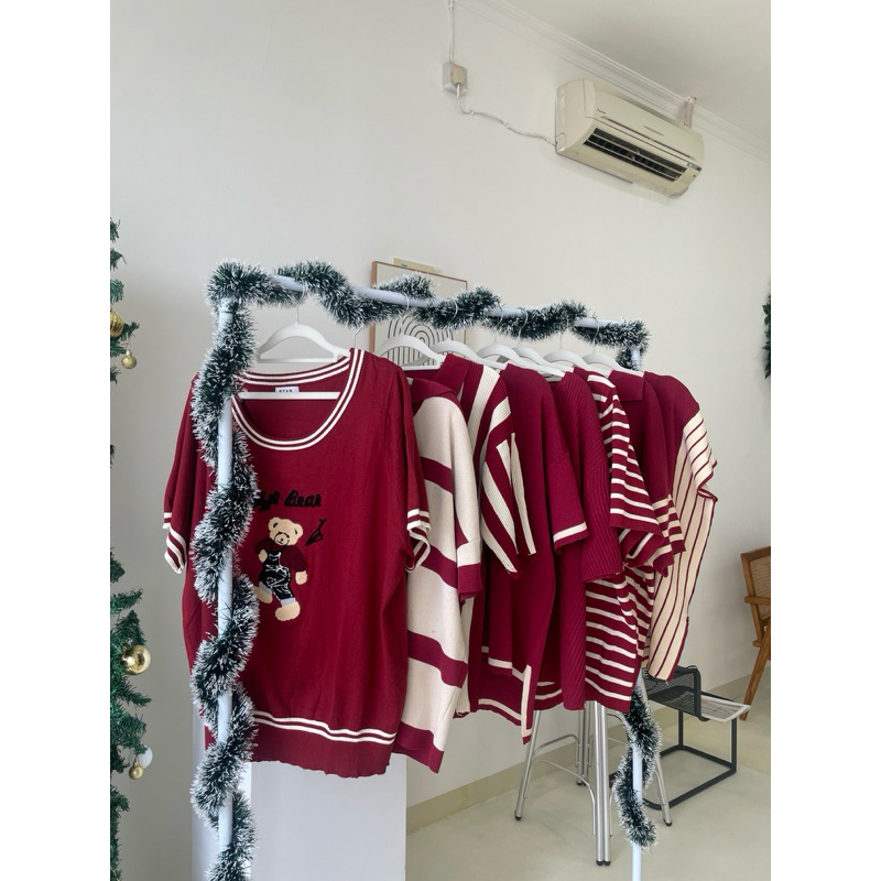 ATASAN WARNA MERAH BIGSIZE/ BAJU MERAH JUMBO  /  BAJU IMLEK / BAJU CNY