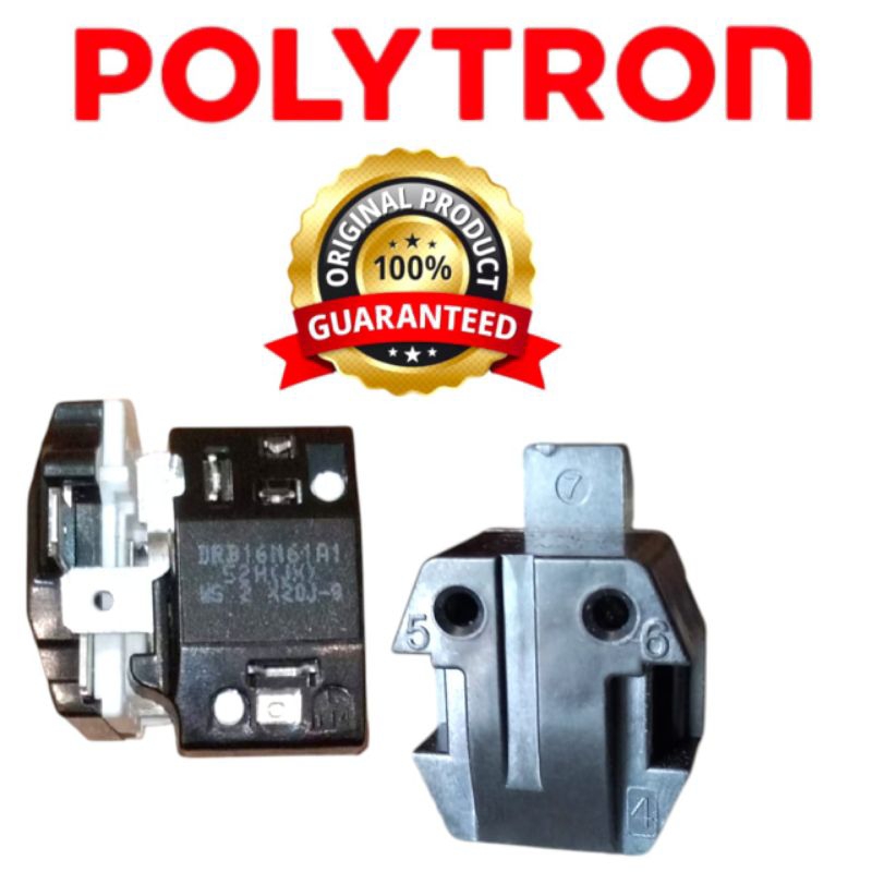 Relay PTC Rilay + Overload Kulkas 2 Pintu Polytron  ORIGINAL