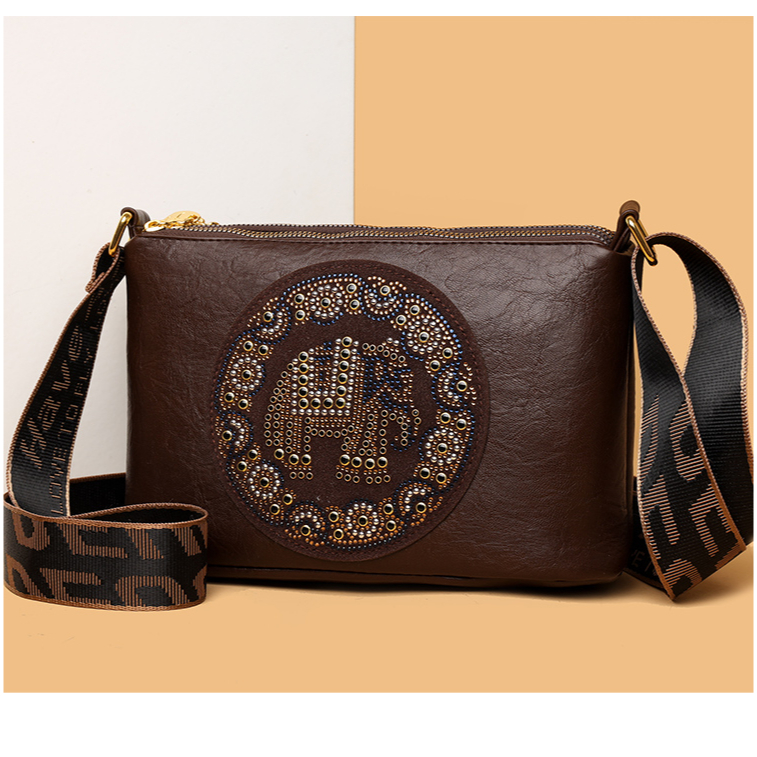 Mamora Bags - CR8621 Tas Selempang Wanita Motif Gajah Import Premium Tas 3 Ruang ZCJ5341 LT2487