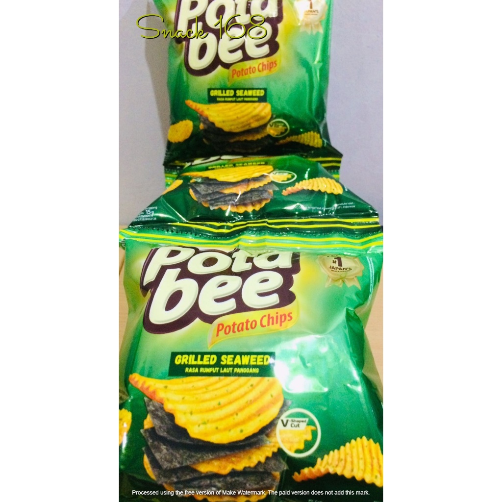 

Potabee Regular Grilled Seaweed Rumput Laut 15gr Keripik Kentang