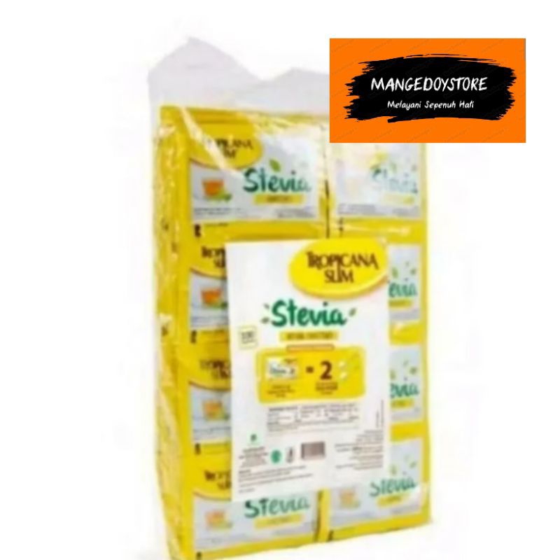 Gula Tropicana Slim Stevia 100 Sachet -Tropicana Slim Sweetener Stevia-Gula Diet Tropicana Slim Stev