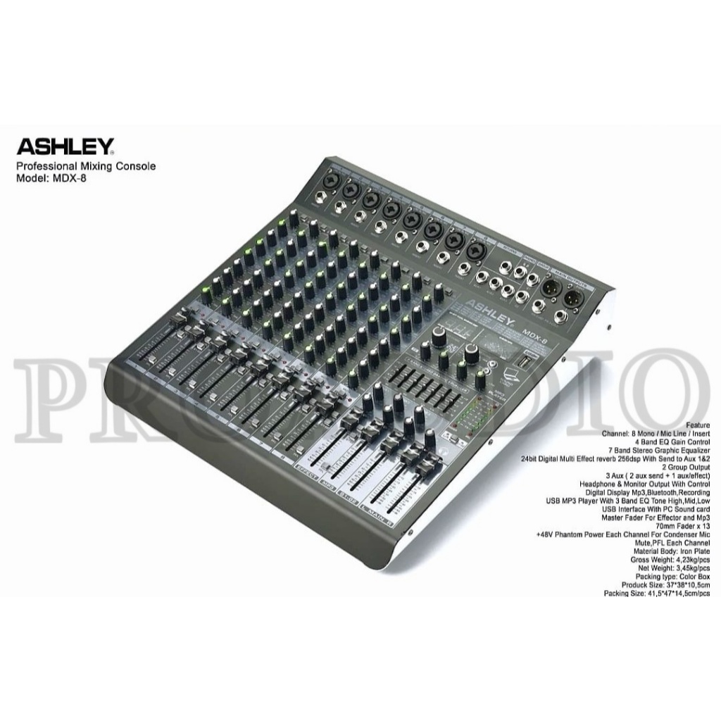 mixer audio ashley 8 channel MDX8 mdx 8 original