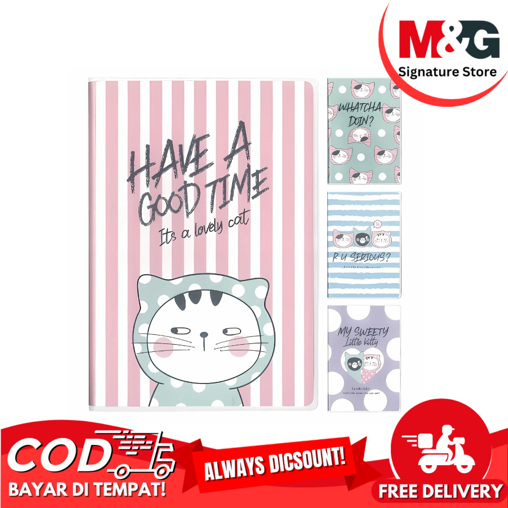 

Buku Tulis Bergaris Soft Cover Book M&G So Many Cats A5 72 Lembar dan B5 96 lembarNotebook Soft Cover #APNGC031 #APNGG042