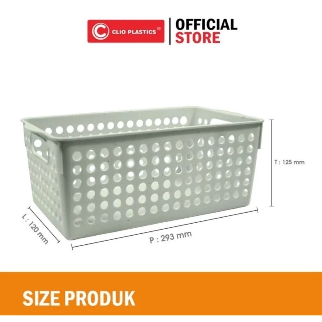 Clio Keranjang Emerald - Keranjang Serbaguna Plastik - Keranjang Hampers - Keranjang Estetik