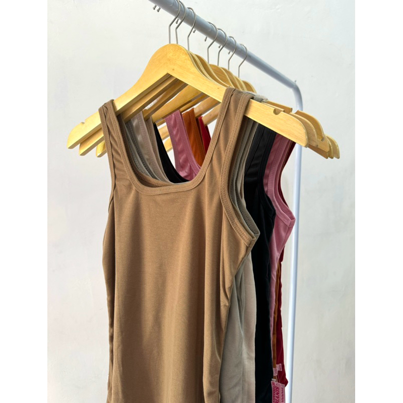 PAKET ISI 3pc TANKTOP WANITA BAHAN KAOS / TANKTOP KAOS WANITA / YUKENSI WANITA BAHAN KAOS