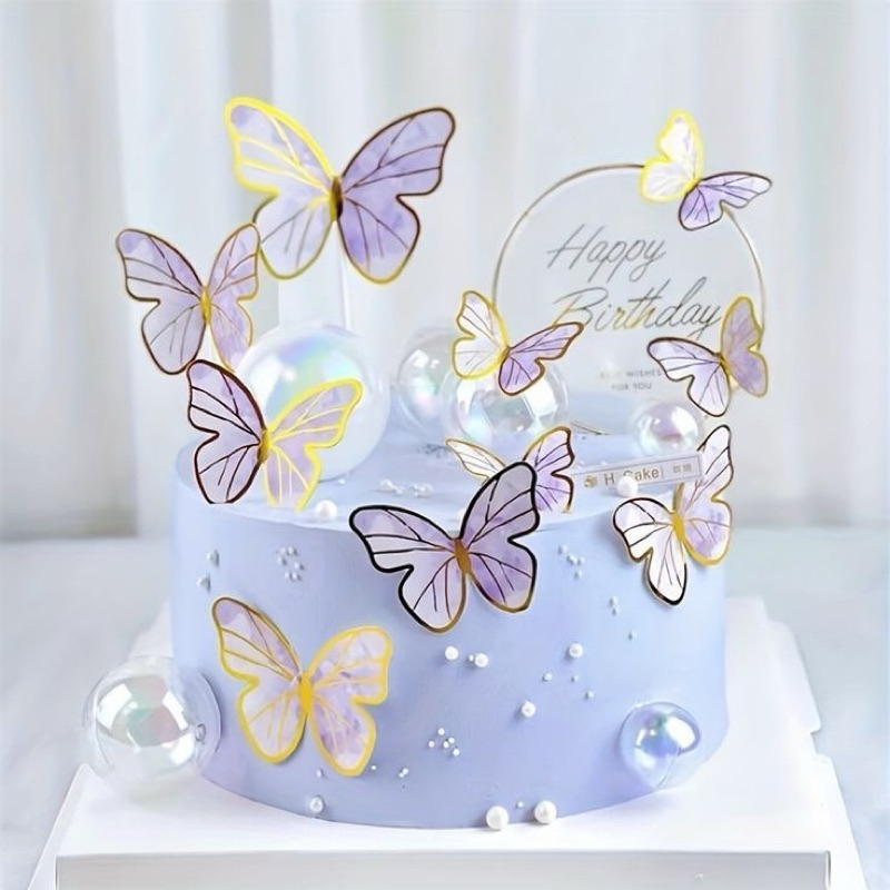 CAKE TOPPER BUTTERFLY / CAKE TOPPER KUPU KUPU DEKORASI