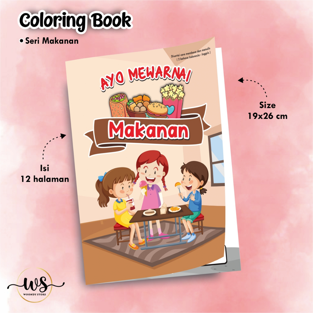 

BUKU ANAK PAUD TK- BUKU MEWARNAI SERI MAKANAN - BUKU EDUKASI MEWARNAI