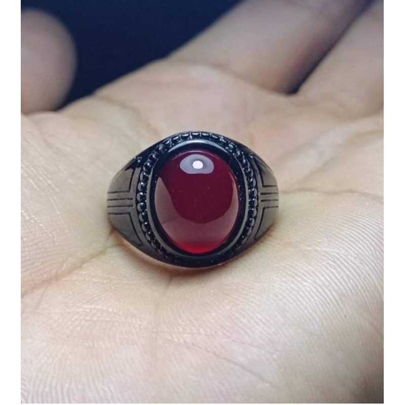 Batu cincin merah Siem Bangkok natural