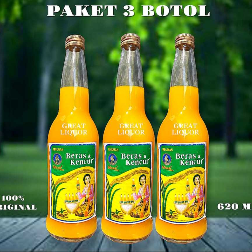 

Paket 3 Pcs!!! Jamu Beras Kencur Inti sari Botol Besar - 620 ml