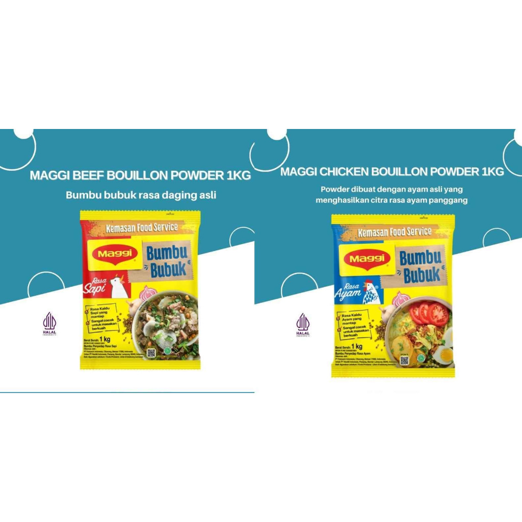 

Maggi Powder Bumbu Bubuk Sapi Ayam - Penambah Rasa Masakan 1Kg