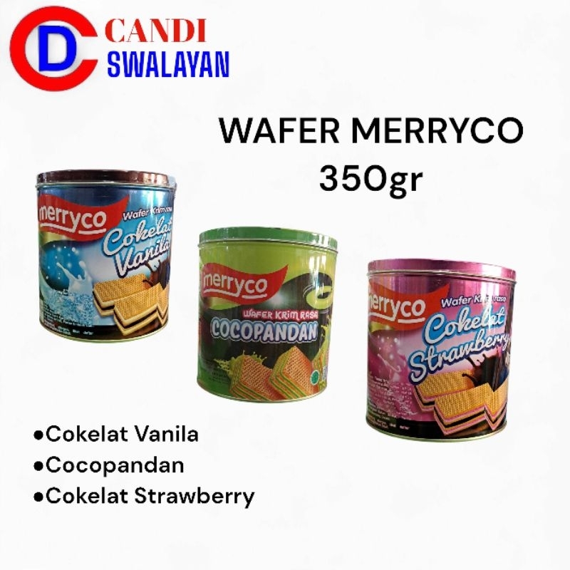 

Wafer MERRYCO 350gr Cocopandan | Cokelat Vanila | Cokelat Stroberry