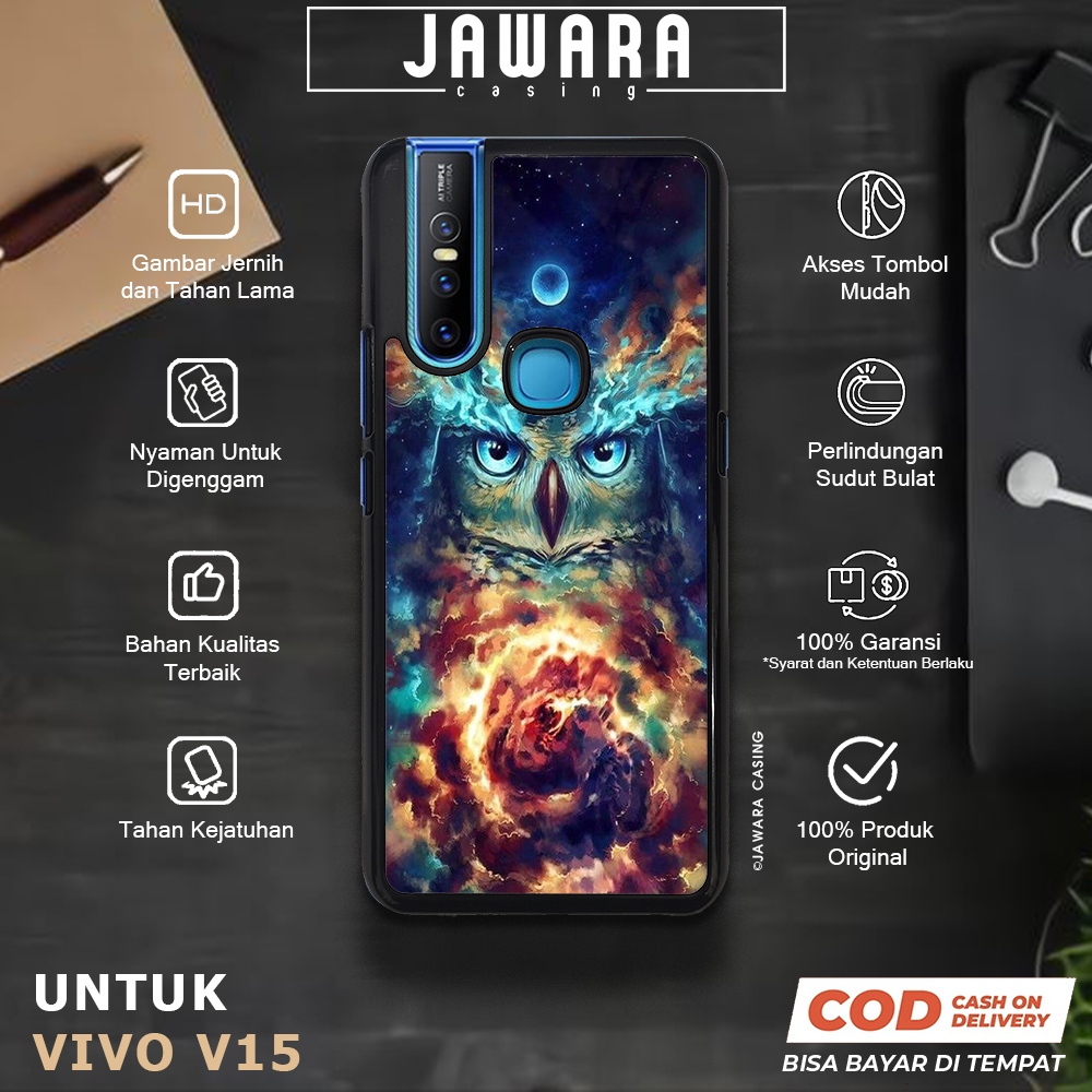 Case Vivo V15 Casing Vivo V15 [OWL] Premium Case Glossy Case Hp Vivo Jawara Casing Hp Vivo V15 Custo