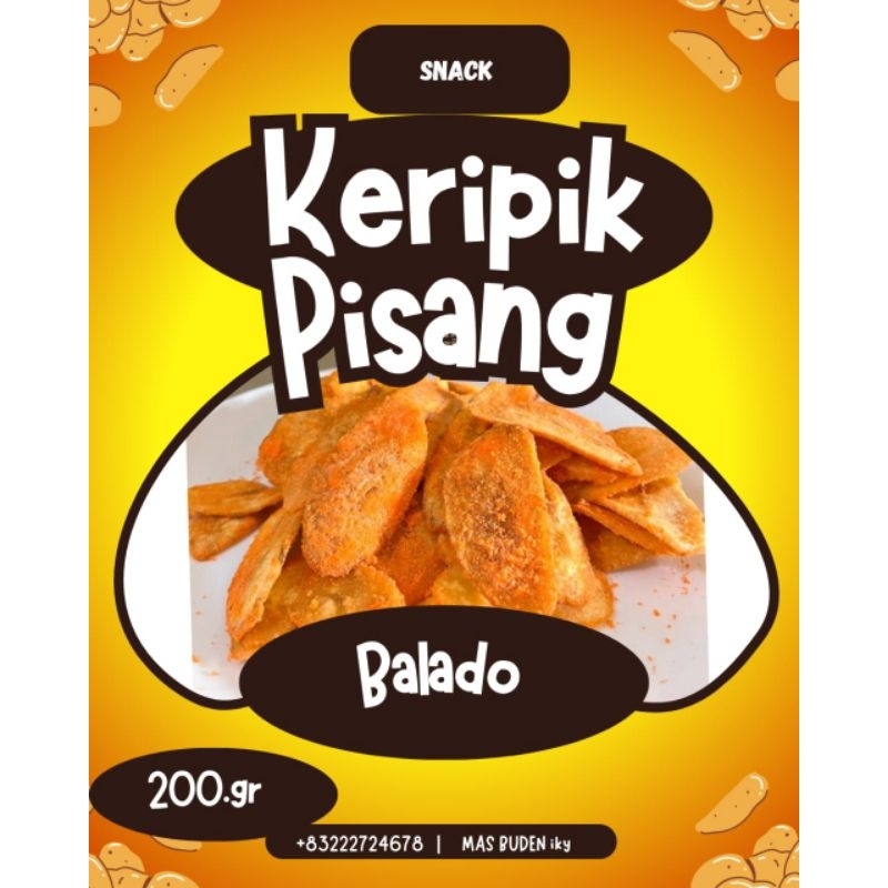 

(COD) keripik pisang rasa balado,gurih dan renyahnya asli