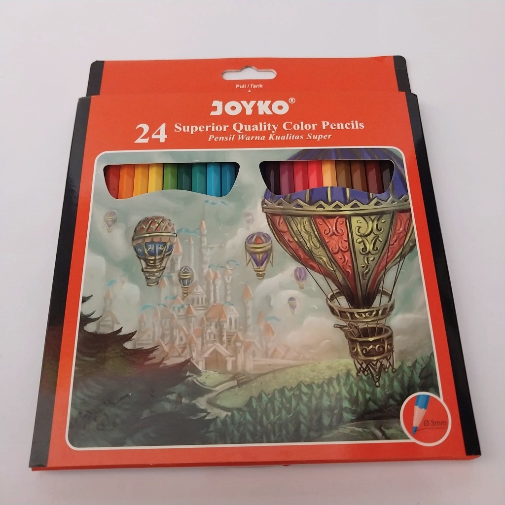 

Pensil Warna Joyko isi 24 Warna Panjang -Superior Quality Color Pencils