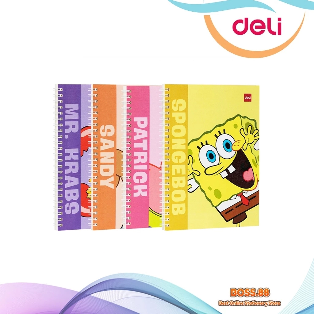

BUKU CATATAN SPIRAL DELI A5 LA-560 SPONGEBOB (1 PCS)